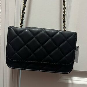 Elegant Black Quilted Shoulder Bag(new)